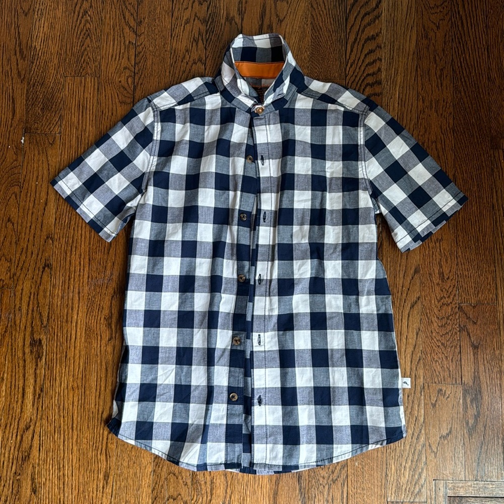 Tommy Bahamas Blue and White Check shirt
